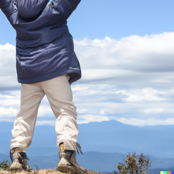 zapatillassenderismo.com, persona con botas de montaña